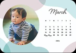 はがきサイズカレンダーデザイン1