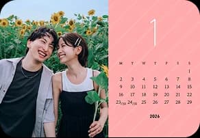 はがきサイズカレンダーデザイン2