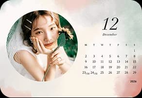 はがきサイズカレンダーデザイン3