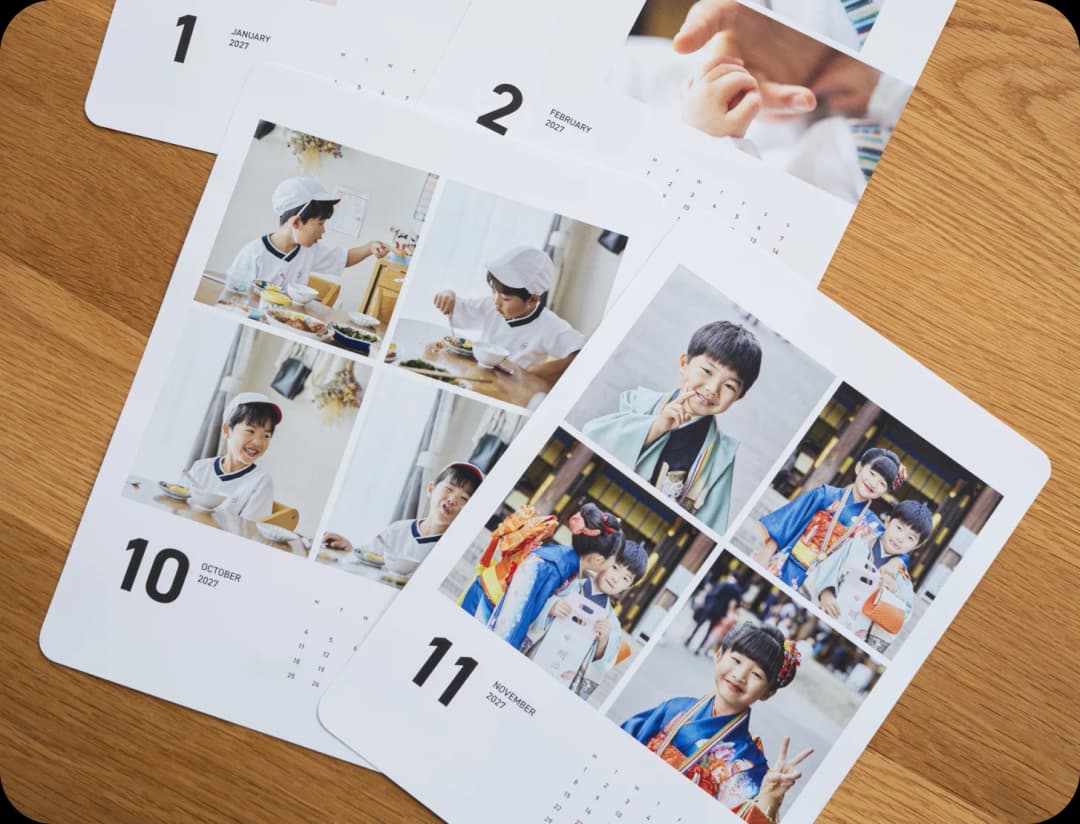 しまうまカレンダー 写真が主役のカレンダー