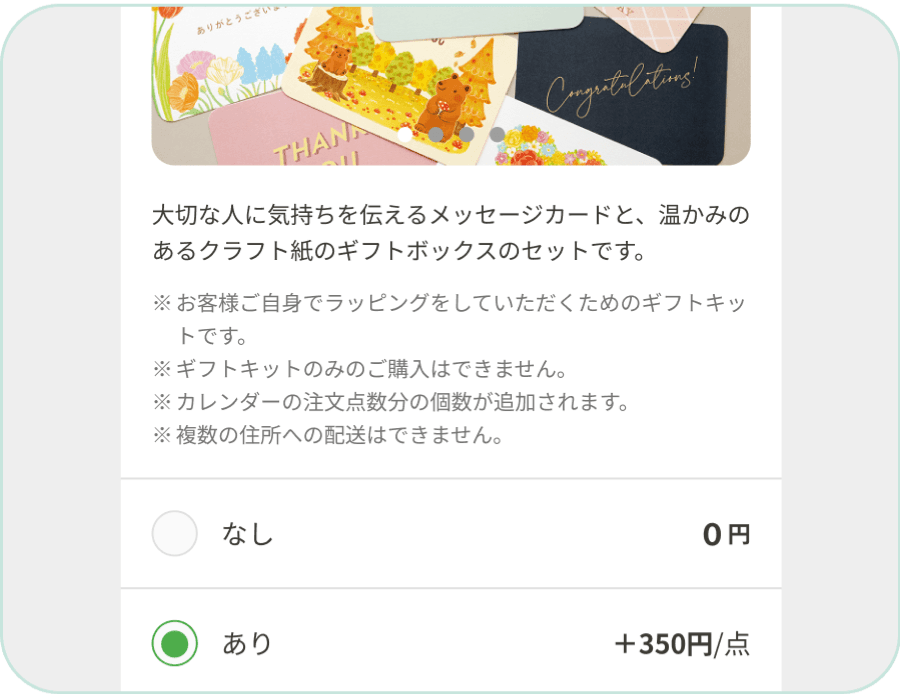 オプション選択画面